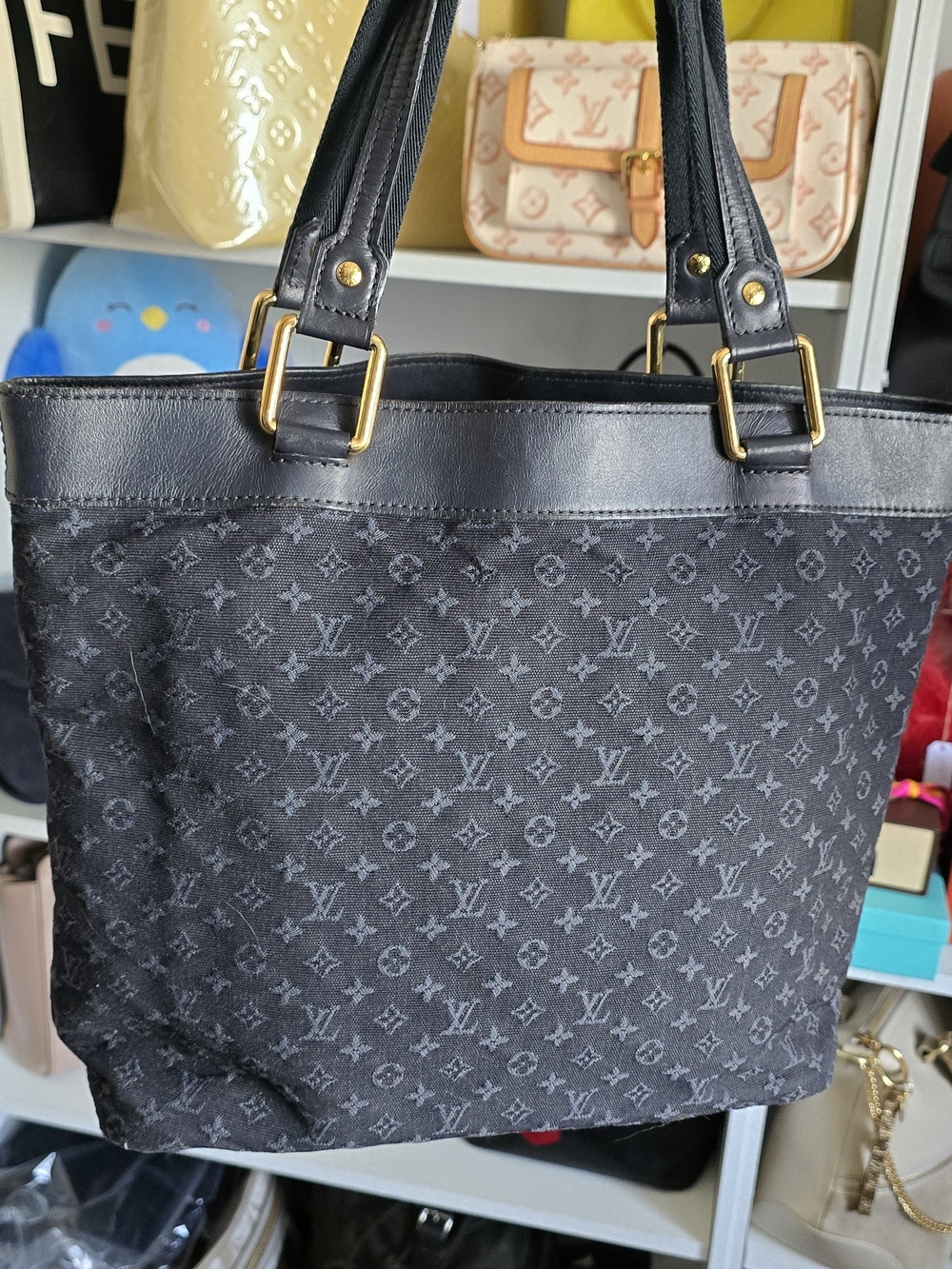 Louis Vuitton Black Monogram Canvas Tote